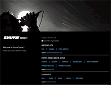 Tablet Screenshot of connect.shure.com
